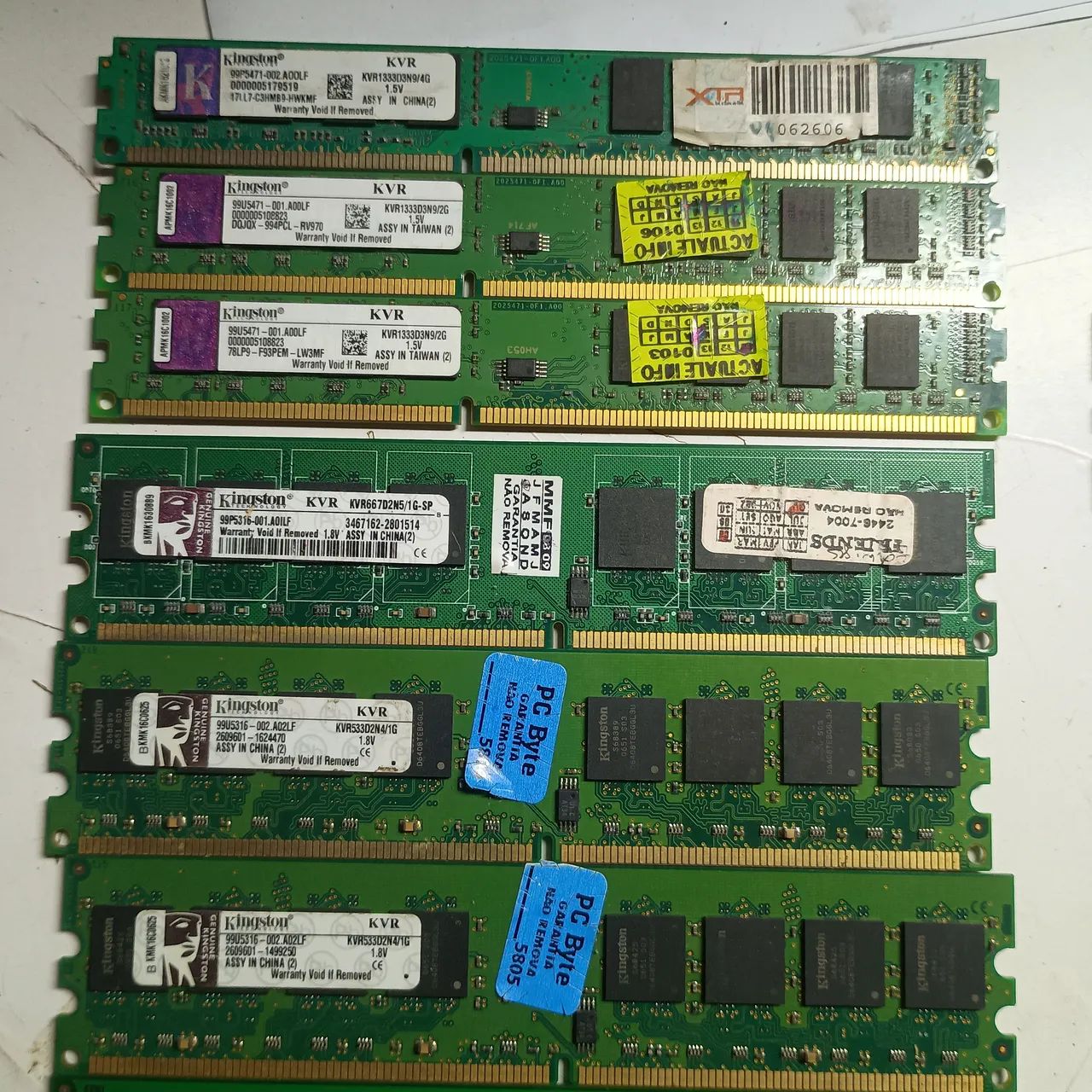 Lote de Memórias desktop diversas (DDR3, DDR2 e DDR1) - Foto 2