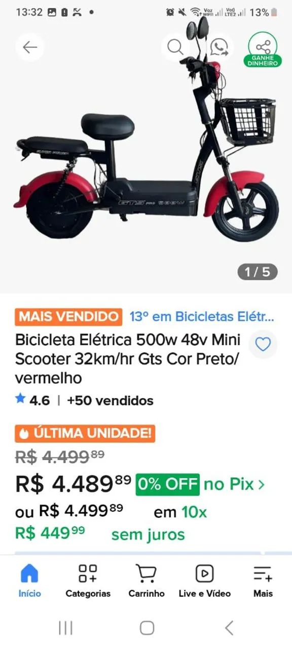 Bicicleta eletrica 