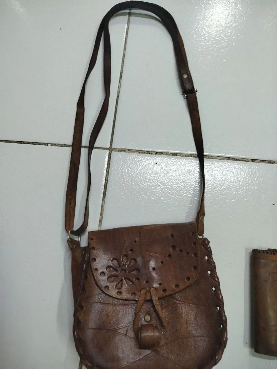 Kit bolsa e carteira de couro  - Foto 2