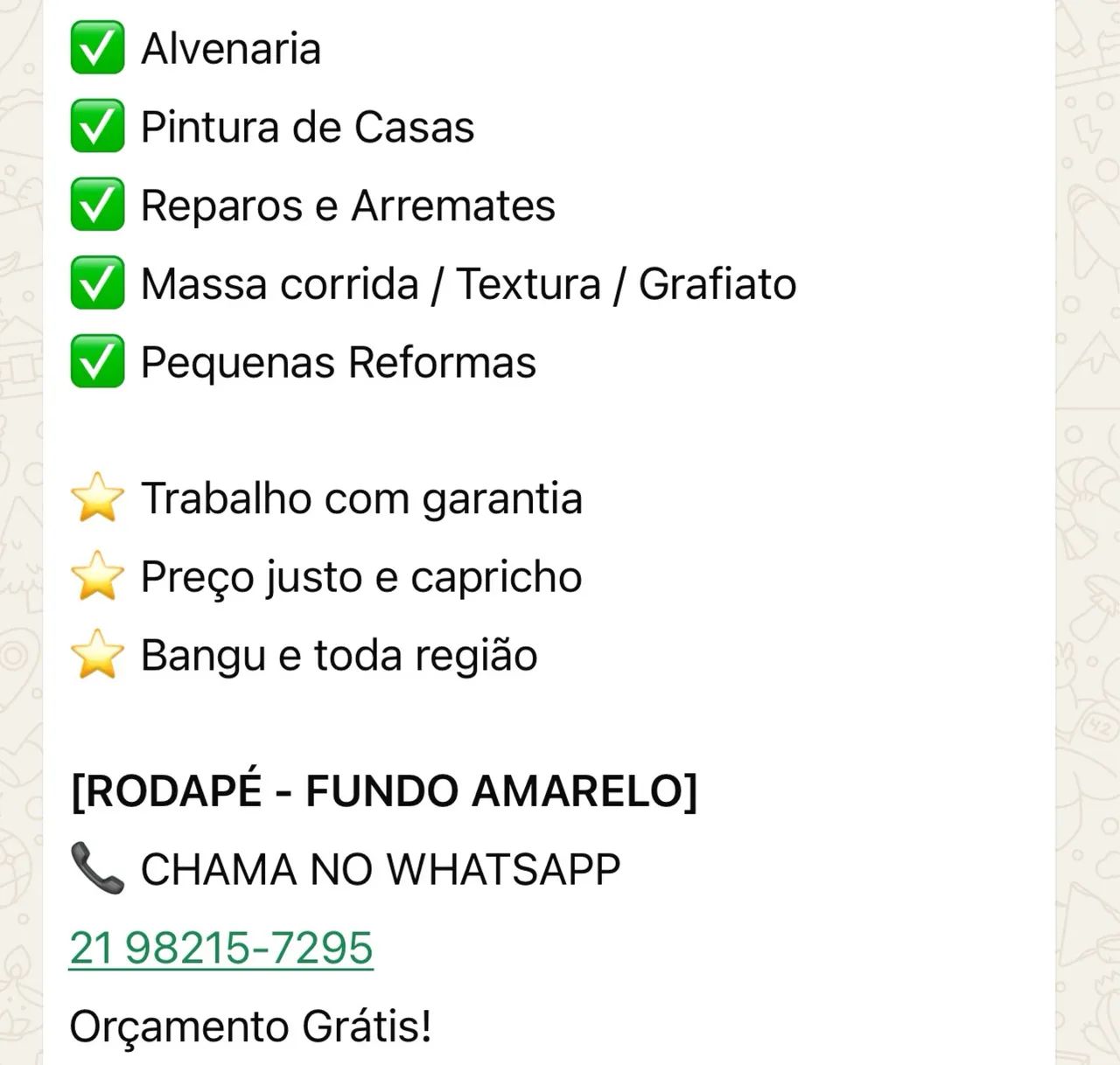 Orçamento grátis 