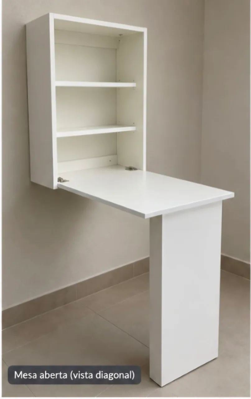 Armário com mesa retrátil 