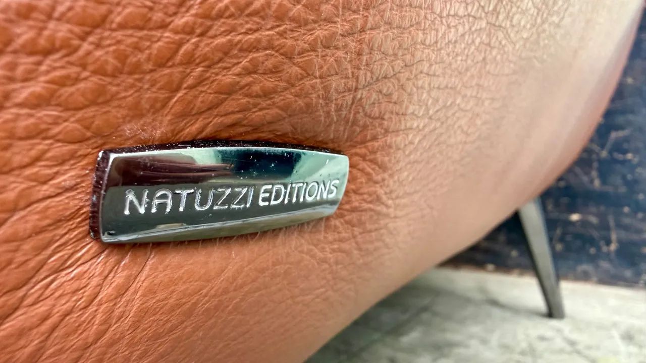 Sofá Natuzzi em couro 2,11 m - Foto 4