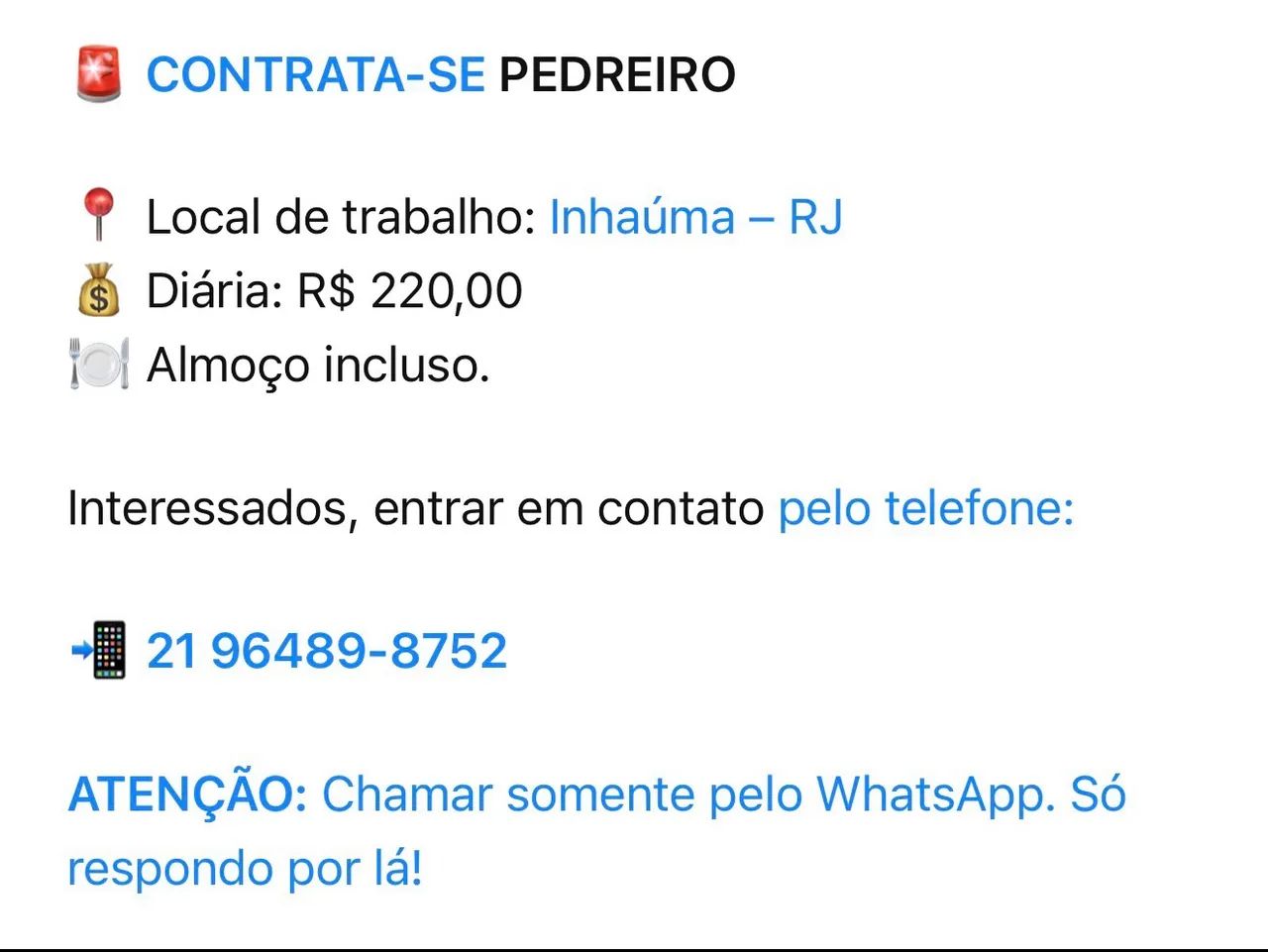 Preciso de pedreiro 