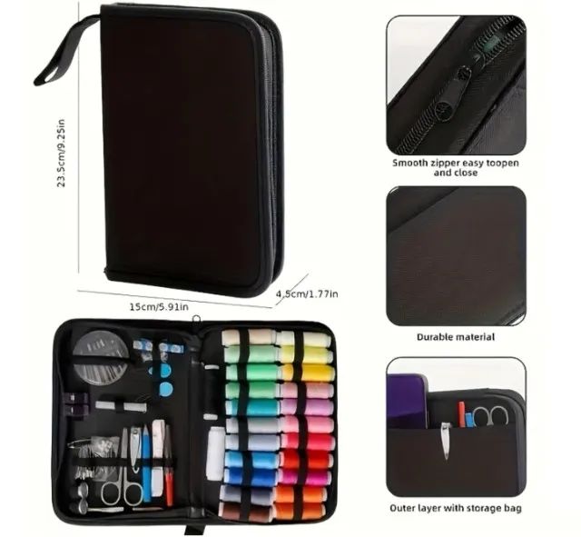 Kit Costura e Linhas Estojo com 100 Peças - Foto 2