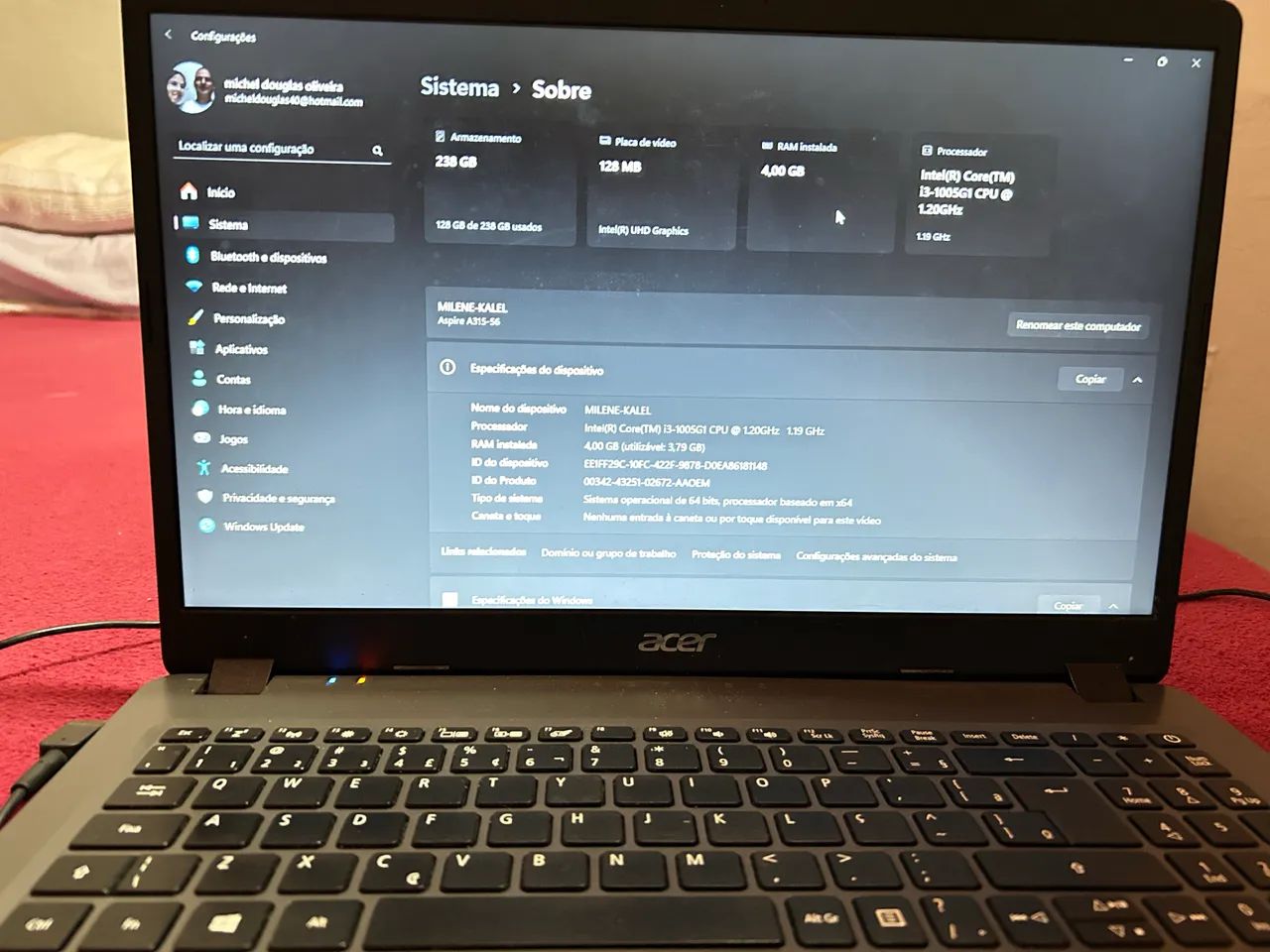 Notebook Acer 
