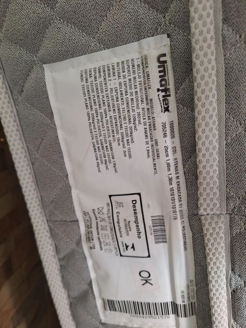 Colchão Umaflex Mola ensacada