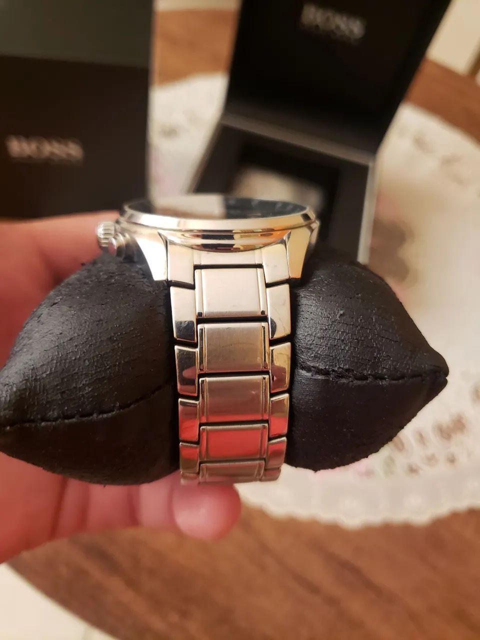 Relógio Boss Premium Fashion Quartz Cronograph Watch, Resistente a