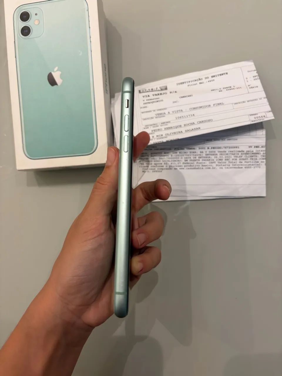 IPHONE 11 128GB VERDE ÁGUA COM CAIXA E NF - Foto 4