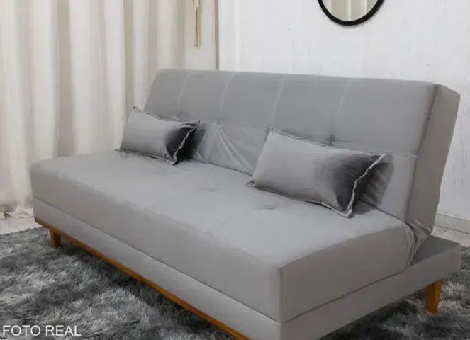 Sofá Cama Aurora Cinza (em estoque) - Foto 2