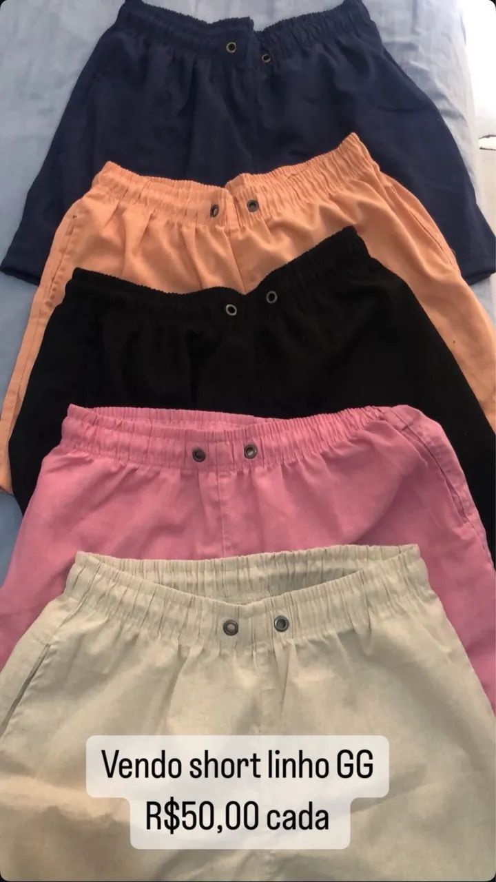 SHORT EM LINHO TAM GG