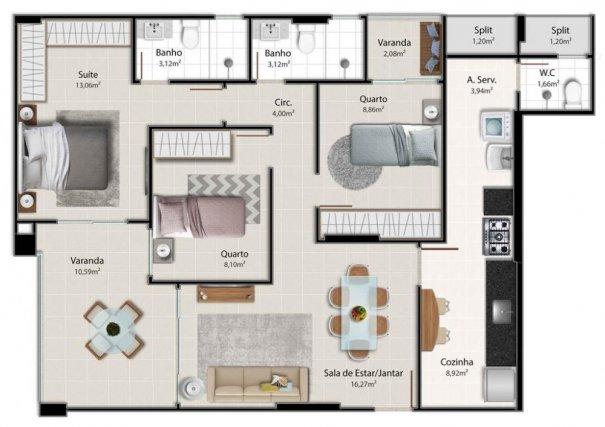 EDF. PORTO DAS ONDAS - Apartamento em Lançamentos no bairro Itapuã - Vila Velha,... - Foto 9