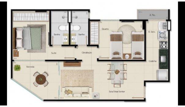 2 e 3 QUARTOS - ALTO PADRÃO - Apartamento em Lançamentos no bairro Praia da Cost... - Foto 5