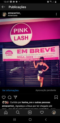 Extensao de cilios Pink Lash Americana