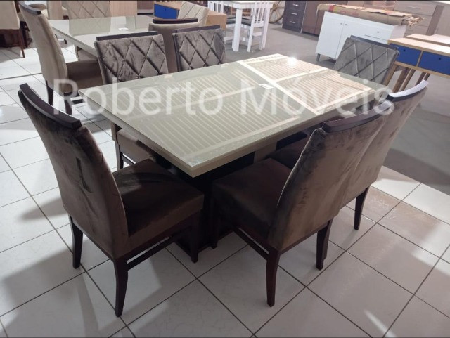 Promoção Mesa de Vidro Com 6 Cadeiras Nova !! - Foto 2