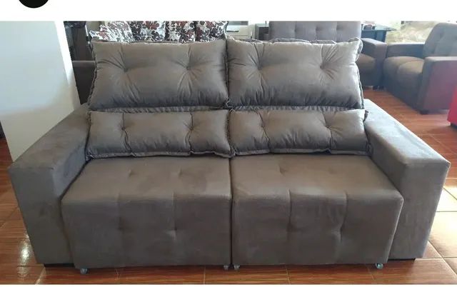 sofá retrátil e reclinável novo 