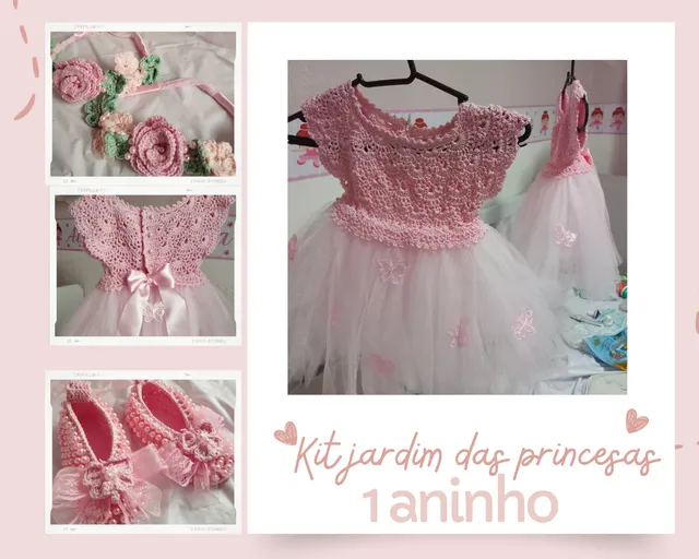 Vestido Infantil de Crochê, Roupa Infantil para Menina Sereia Baiana Nunca  Usado 82157269