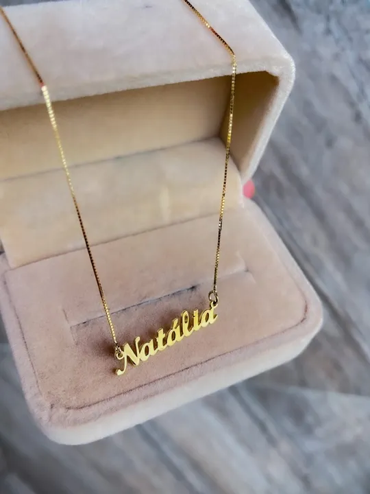 Colar de Nome Personalizado - ouro18k