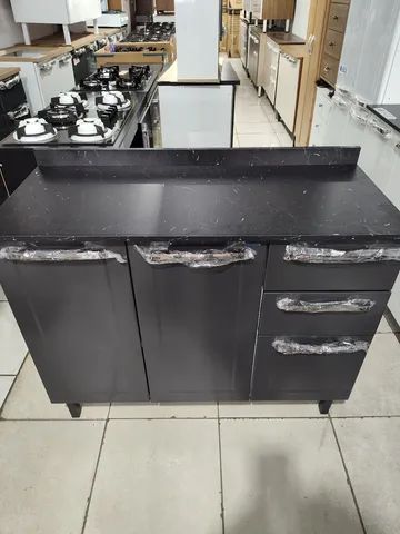 Balcão balcao Itatiaia aço 1,05cm grafite 