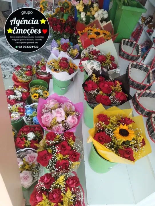 Buquê de rosas cestas românticas ( floricultura em Manaus )