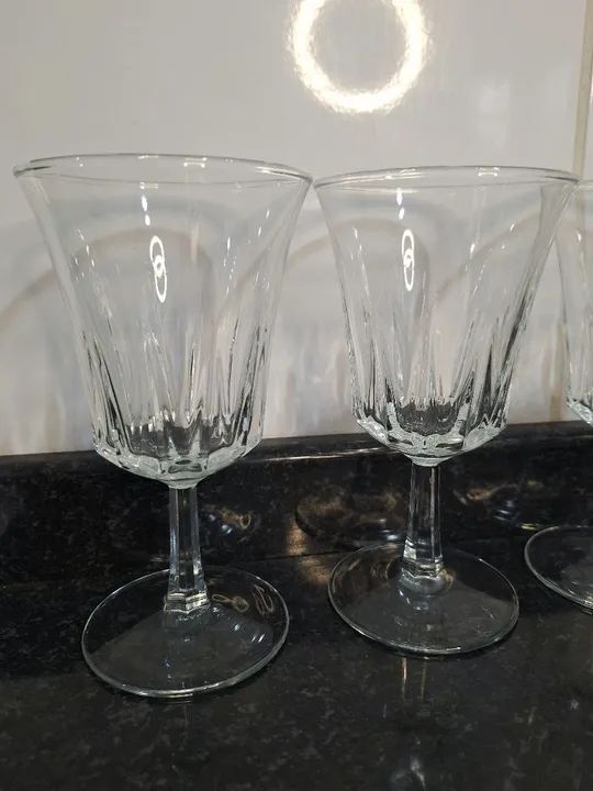 Jogo de 20 Taças em Demi Cristal Francês Antigas - Foto 3