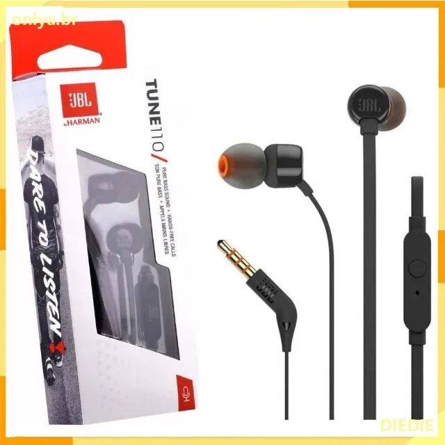Fone de Ouvido Jbl com fio Tune 110 intra-auriculares 100% originais lacrados - Foto 2