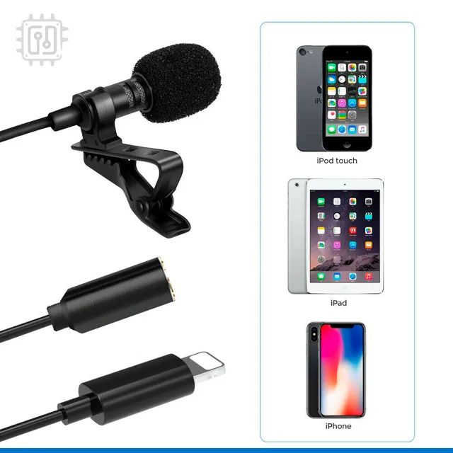 Microfone Lapela Lightning Conector Fêmea de 3,5mm Para iPhone iPad  - Foto 5