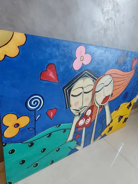 Tela amor. Acrílico sobre tela. 