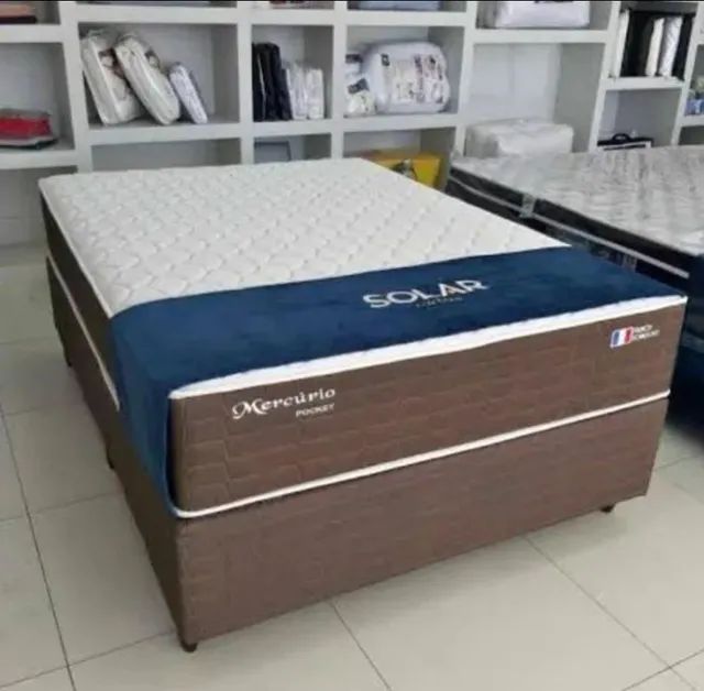 Box casal com colchão de mola ensacada novo  - Foto 2