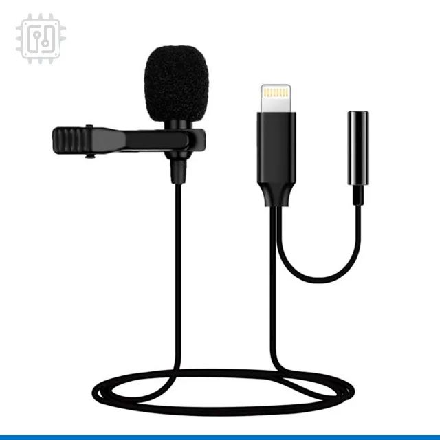 Microfone Lapela Lightning Conector Fêmea de 3,5mm Para iPhone iPad  - Foto 2