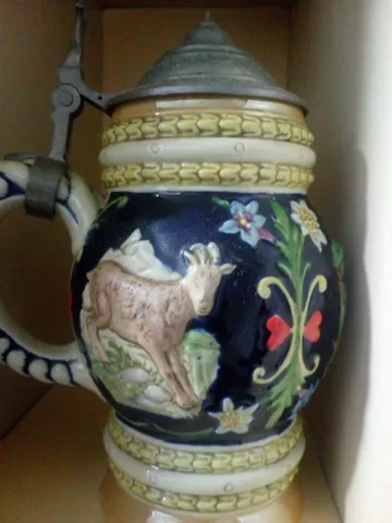 Vintage Caneca Chopp Cerveja Porcelana Antiga Excelente Estado