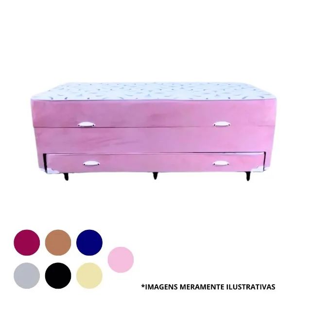 Lançamento Exclusivo SP Móveis - Cama Conjugada com Auxiliar e Baú 3 em 1 - Foto 3