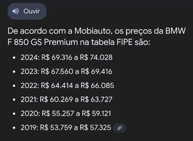  R$ 55.900 BMW F850GS Premiun * 2023 * Suspensao Eletronica + TFT + Chave Presenca + Pilot - Foto 8