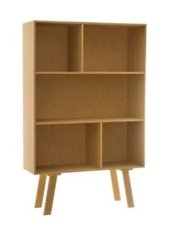 Estante nichos decorativa, pés palito, em MDF cru 