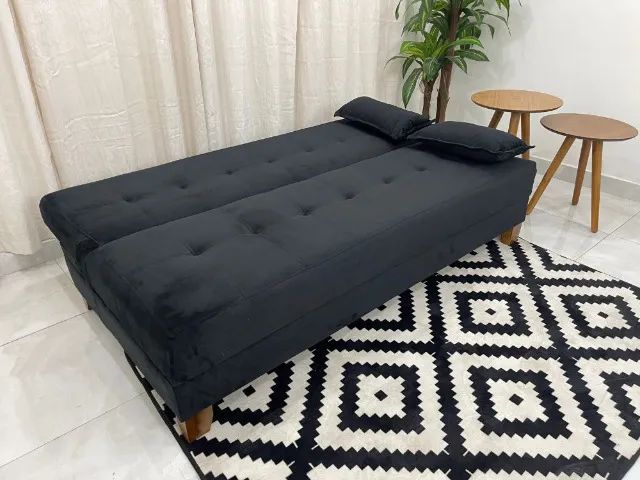 Promoção! Sofá Cama Casal Arpoador Preto  Até 12x - Frete Grátis - Foto 2