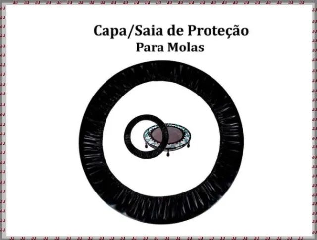 Capa saia para mini jump de 30 a 36 molas e até 1 metro de  - Foto 3