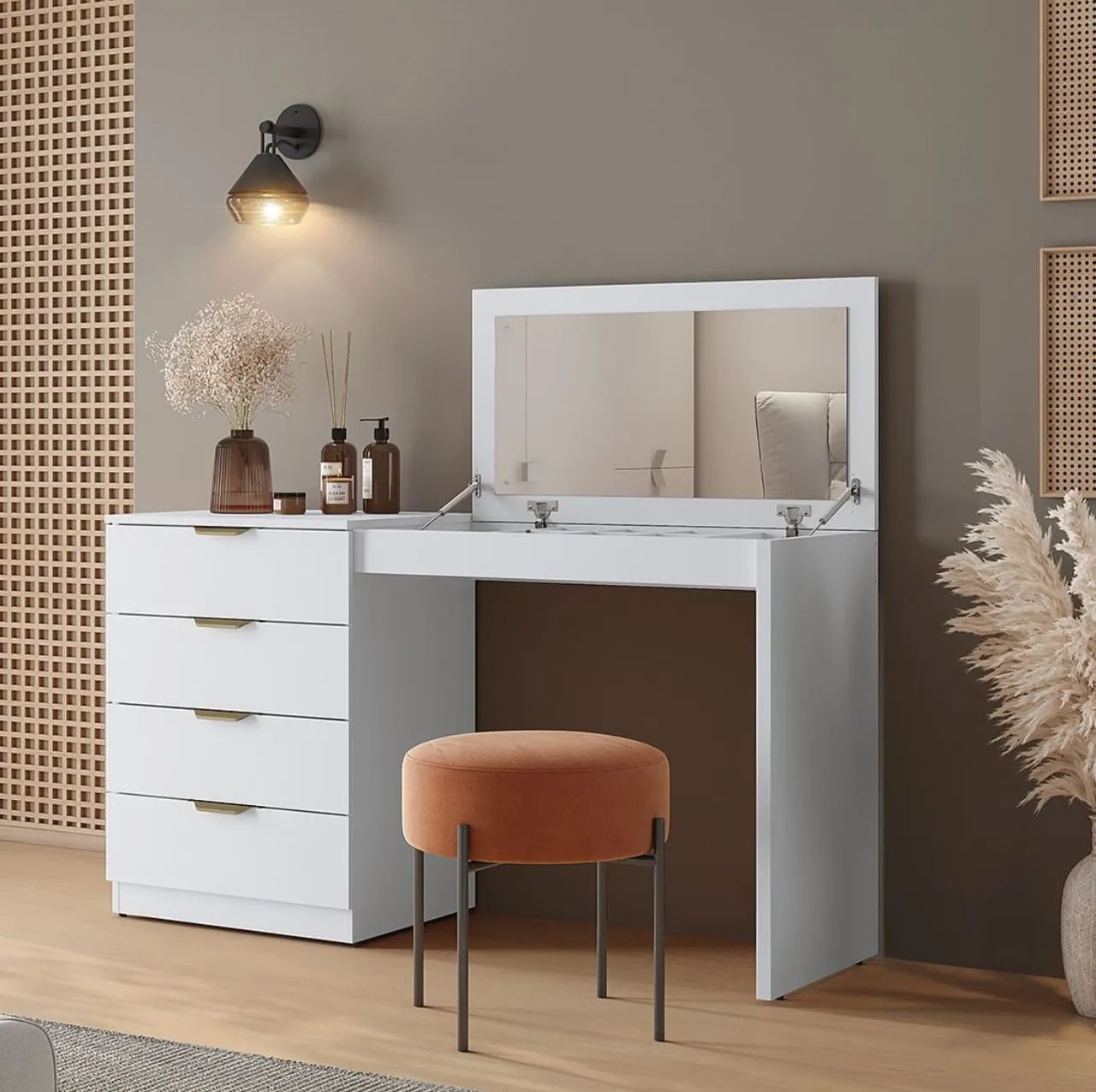 Penteadeira Princess com Espelho e Gavetas - Foto 4