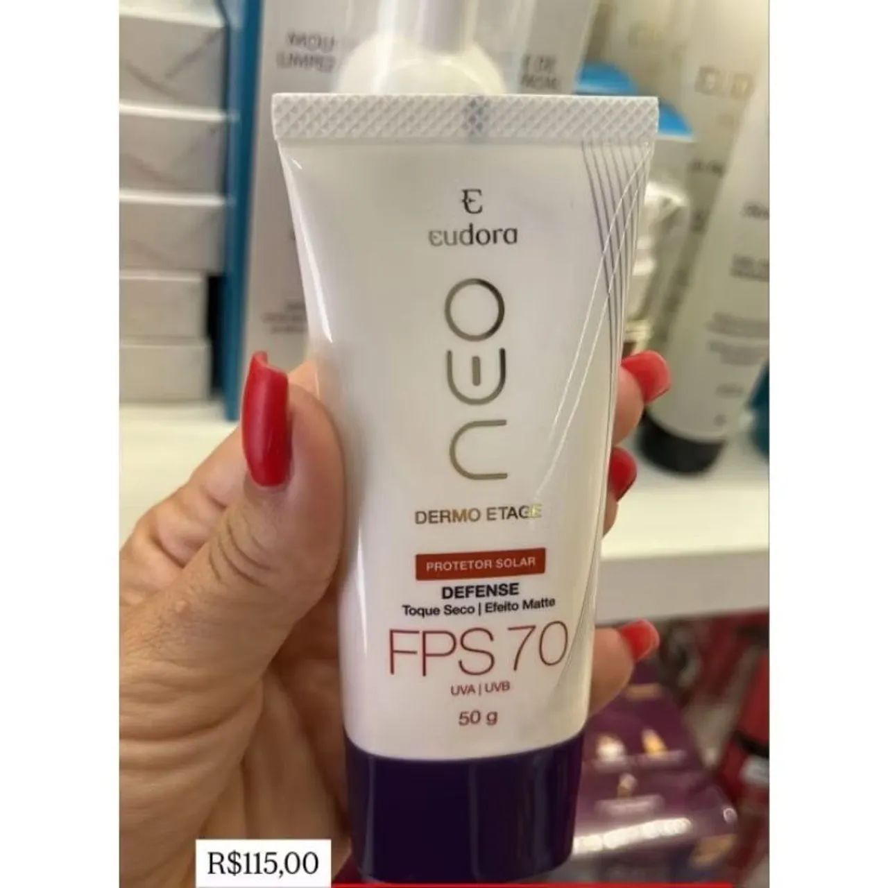 Protetor solar Eudora 30,00 acima de 3 uni 
