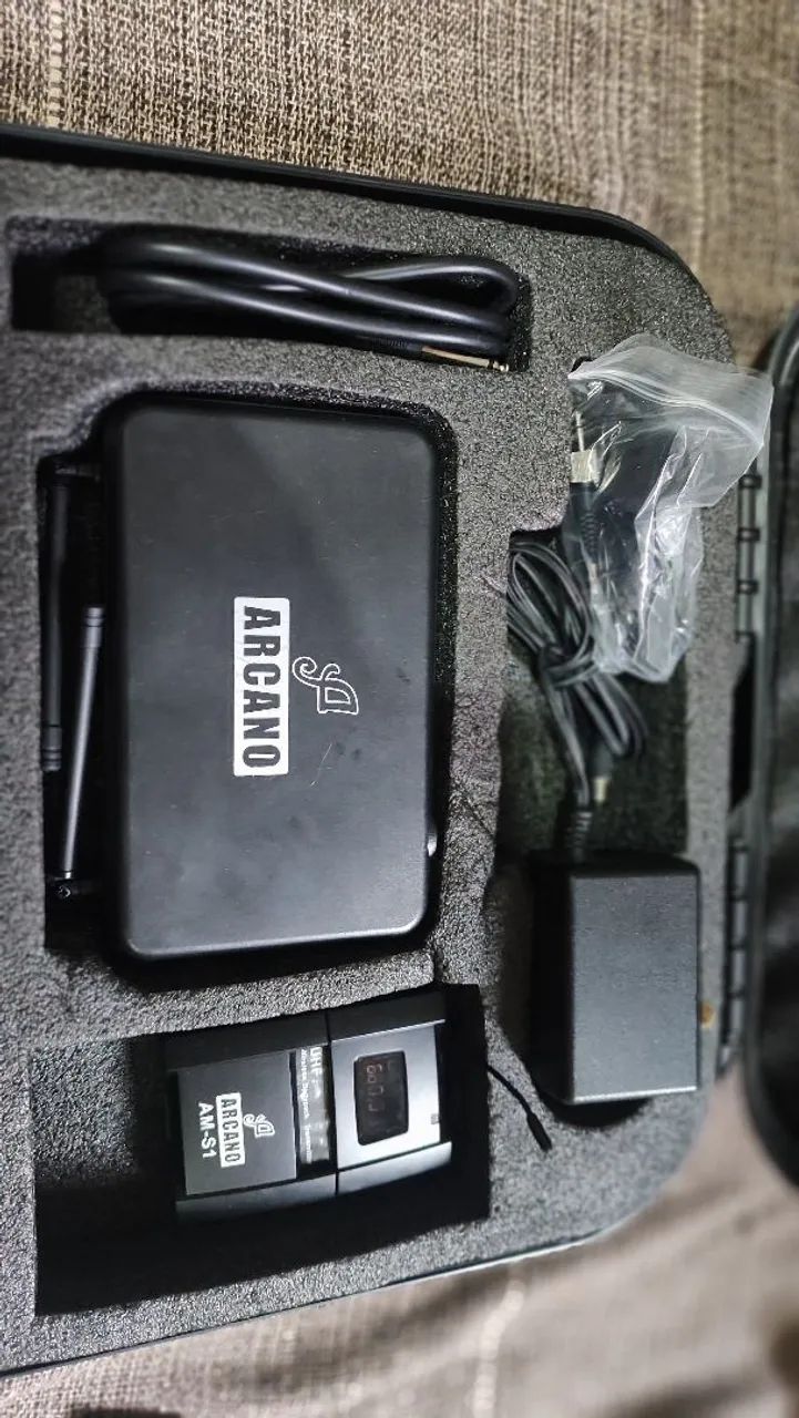 Transmissor Headset + Microfone Headset + Pilhas e carregador Duracell 