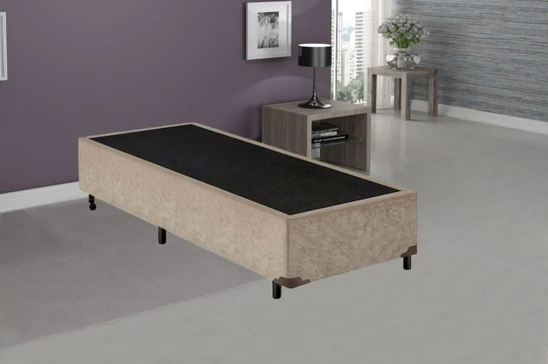 Base Box Solteiro em Tecido Suede - Conforto e Elegância! - Foto 2