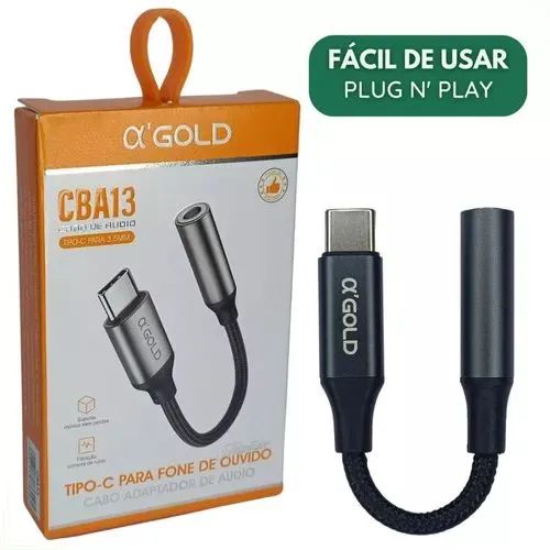 Adaptador Tipo C para P2 - Áudio de Alta Qualidade