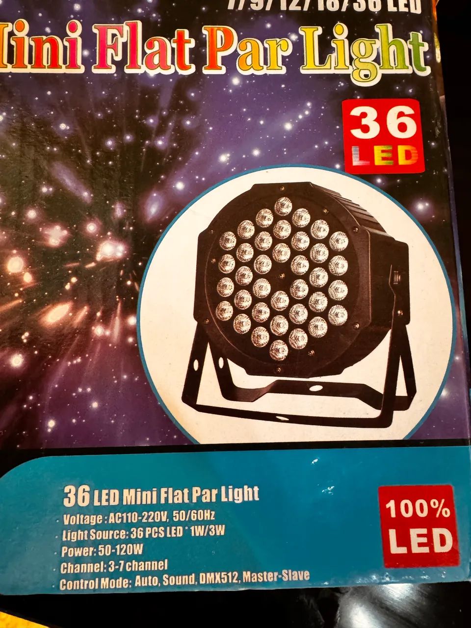 5 unidades de Par Led 36 3W 