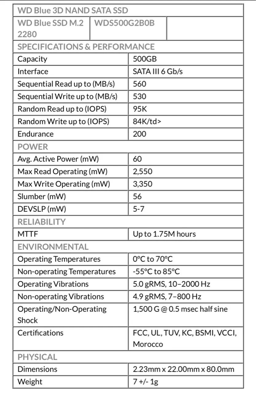 SSD WD Blue 3D NAND SATA SSD M.2 2280 500GB - Foto 2