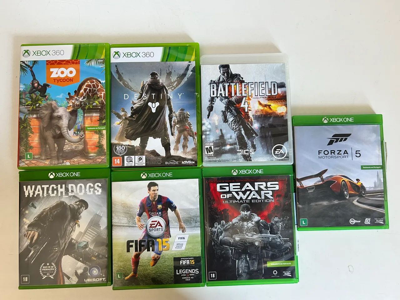 Xbox One com dois controles e jogos. - Foto 5