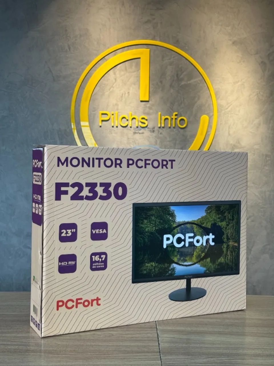 Monitor PCFort F2330 23* Novo - Garantia - Loja Física - Olx