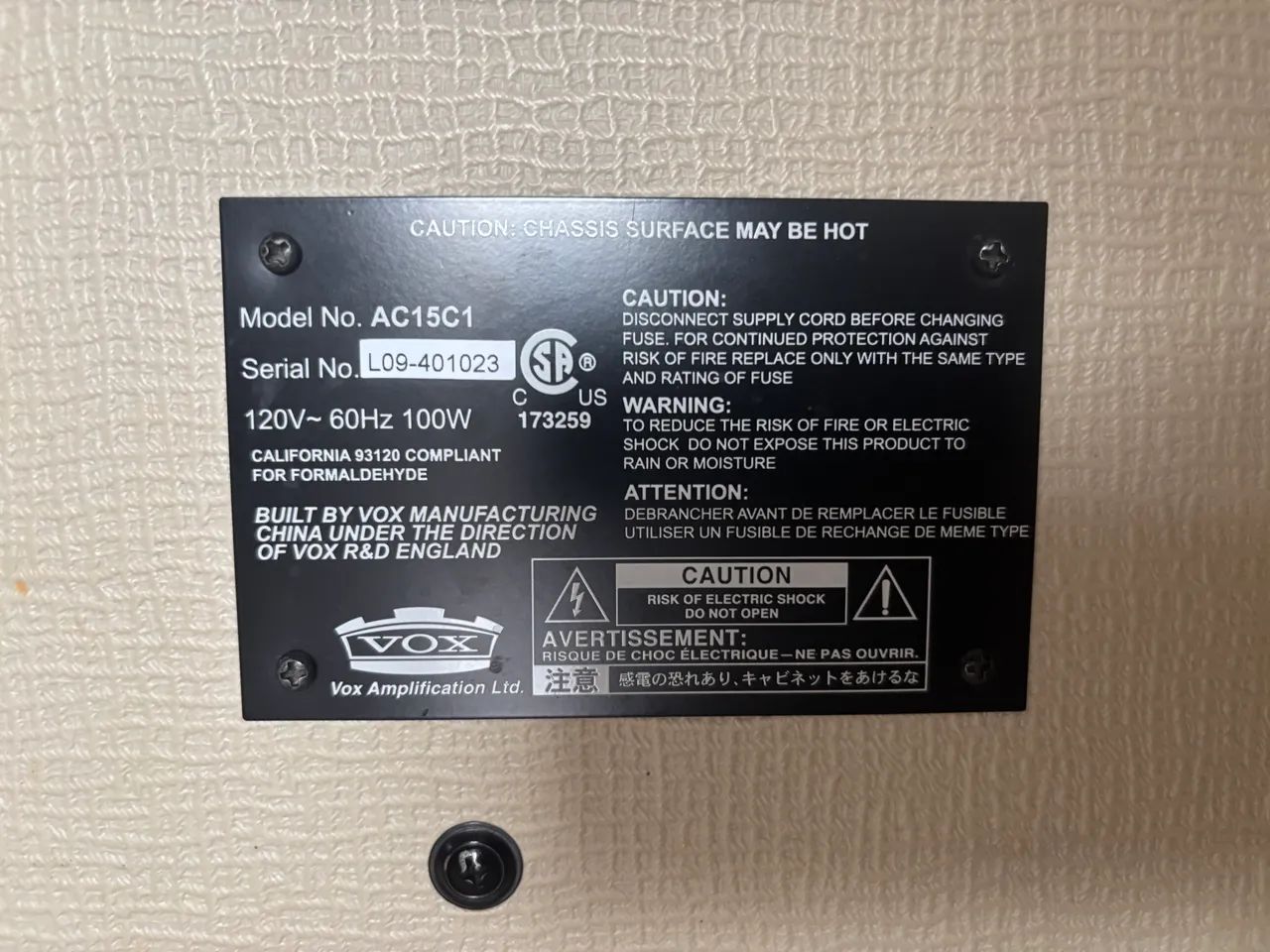 Vox AC15C1 Cream - Foto 5
