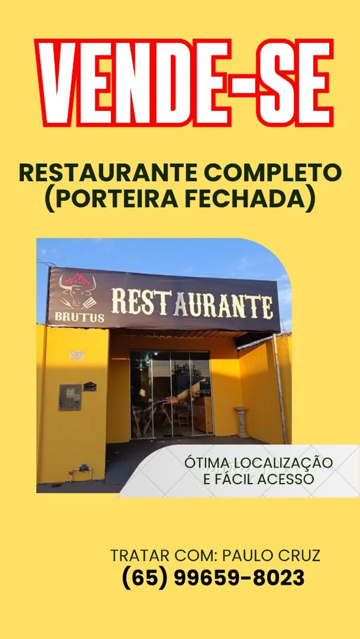 Repasse restaurante completo ( porteira fechada) no Chapéu do Sol - VG