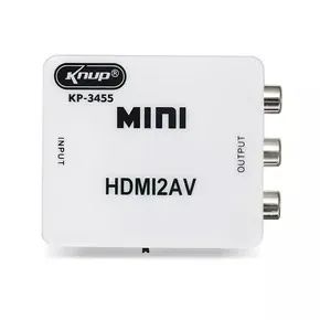 Conversor HDMI x AV RCA 1080p Branco Knup KP-3455