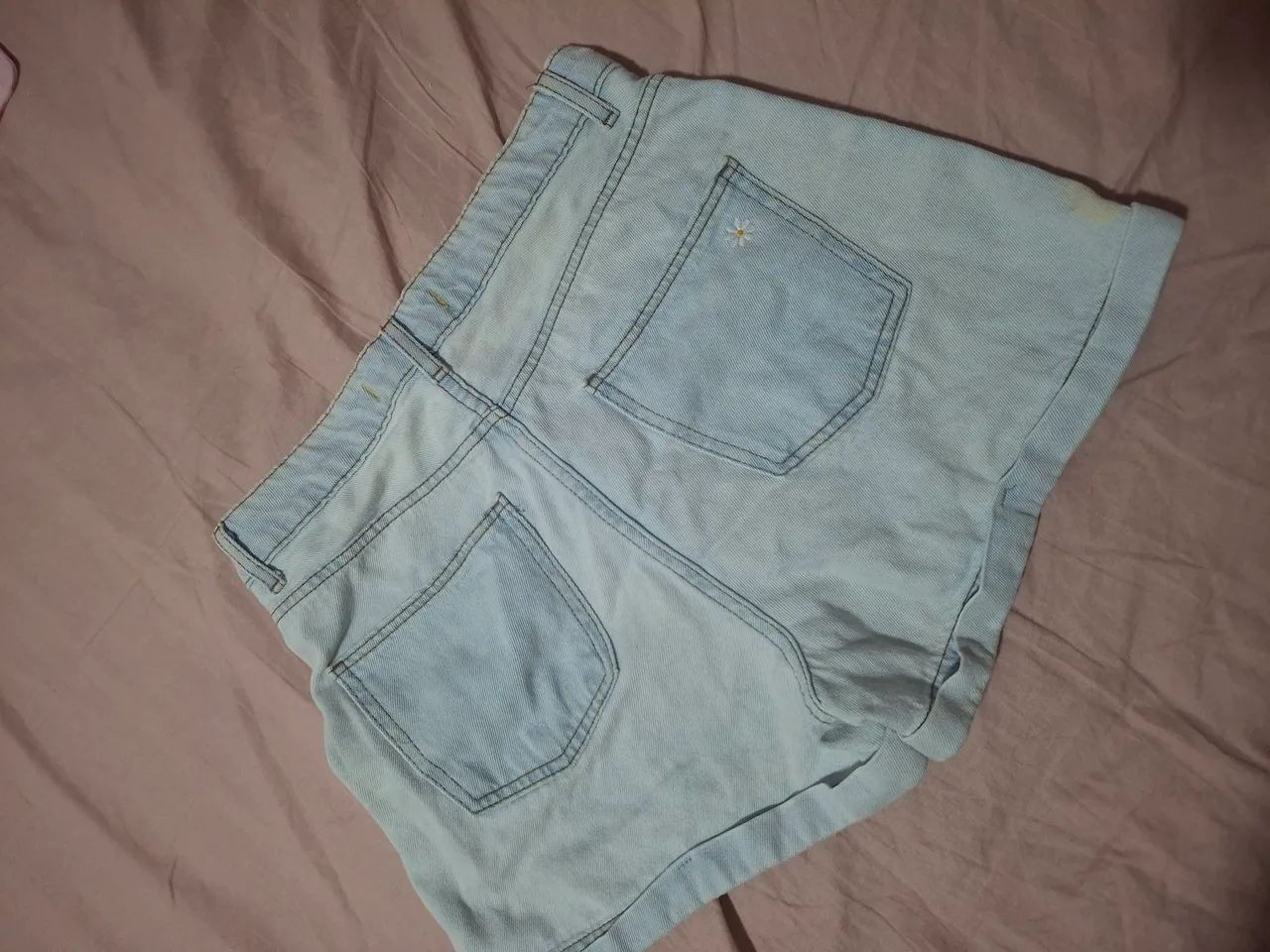 Short jeans de margaridas C&A - Foto 4