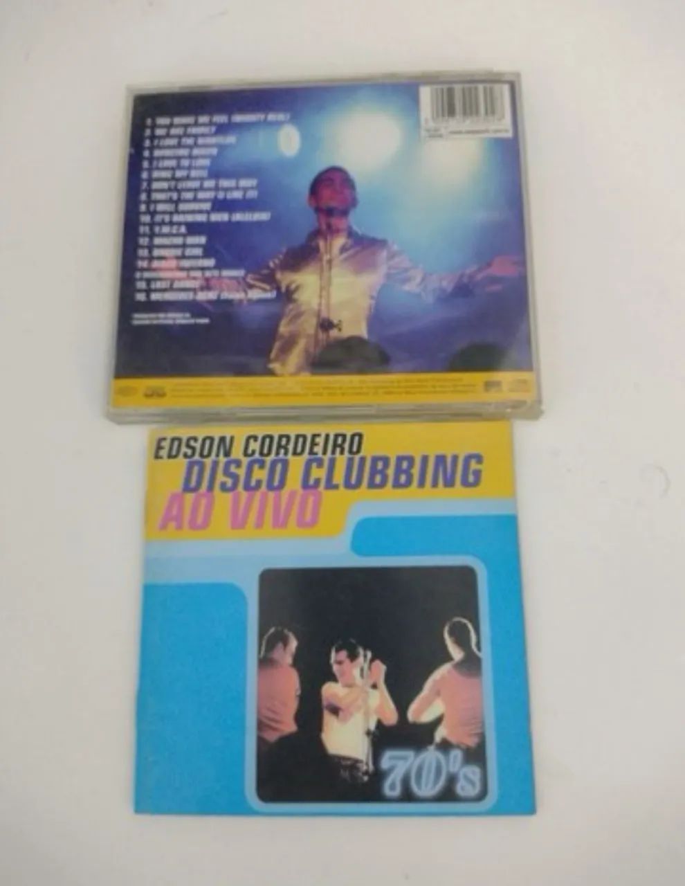 Encarte Original do CD Edson Cordeiro - Disco Clubbing Ao Vivo - Somente o encarte!