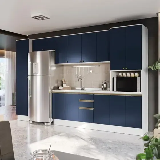Cozinha Modulada Celeste Kappesberg 100% MDF Branco (produto novo/ lacrado/ com garantia d